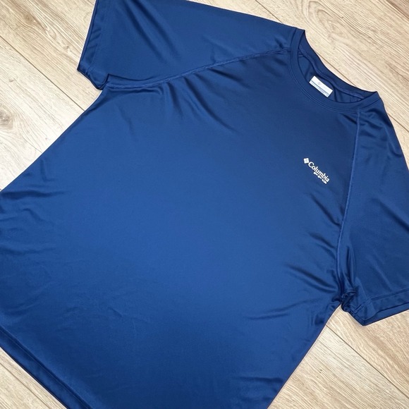 Columbia Men's‎ Omni-Wick Active T-Shirt Large Moisture Wicking Athletic Blue - Picture 1 of 13